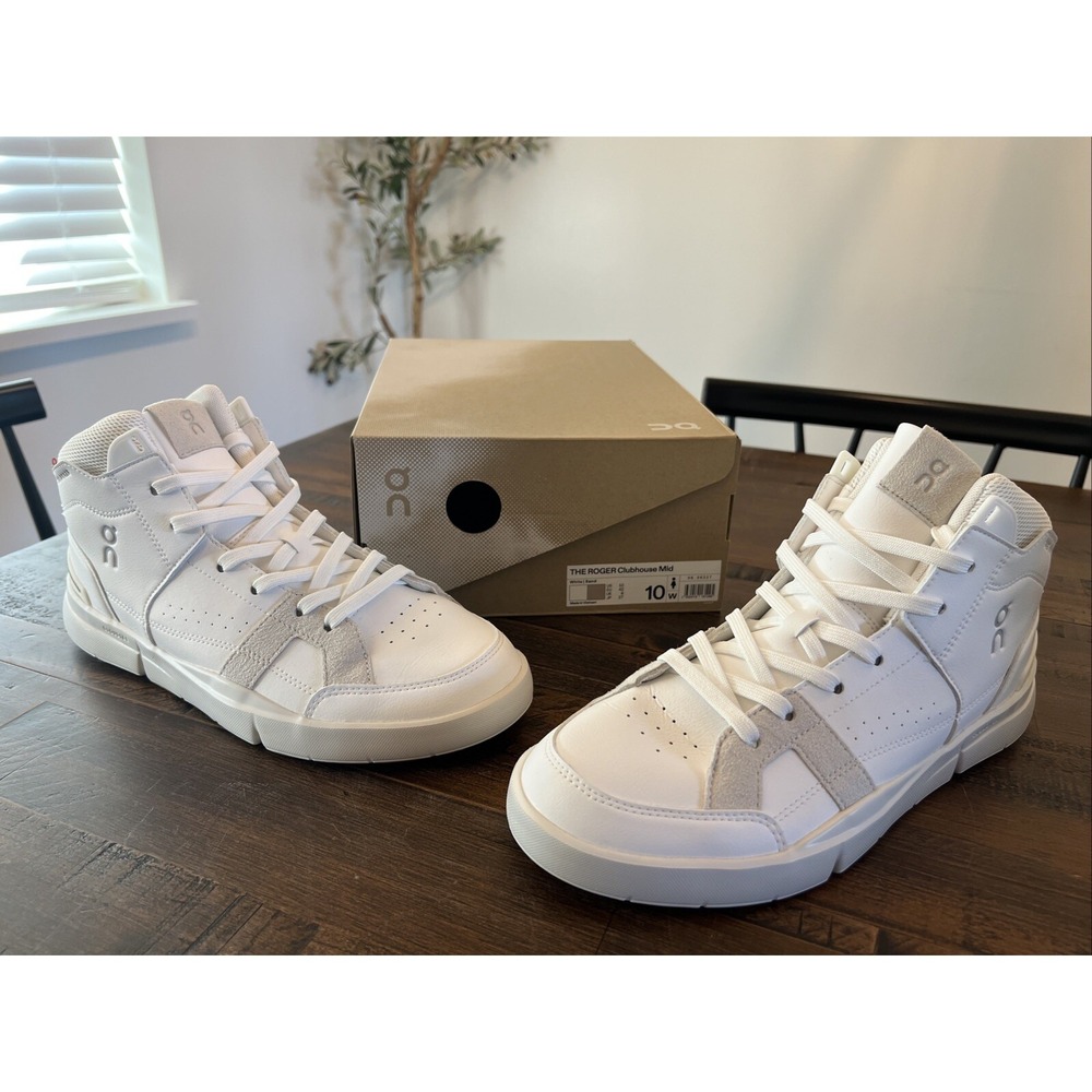 New On Cloud Sz 10 Women's The Roger Clubhouse Mid Tennis Pickleball White Sand